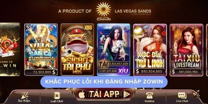 Đăng nhập Zowin